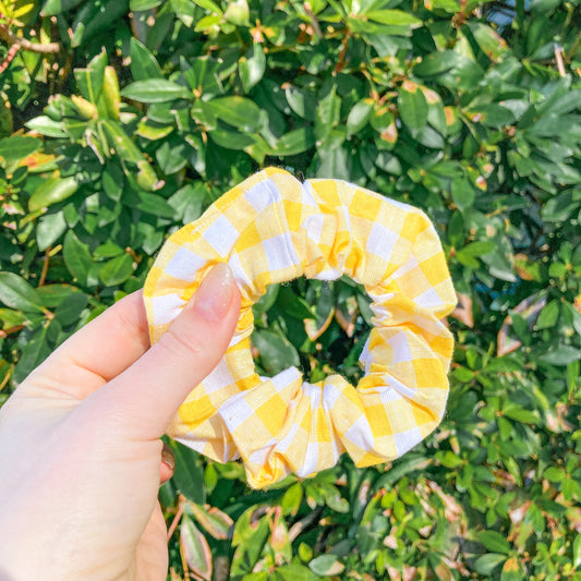 Yellow Picnic Hair Scrunchie