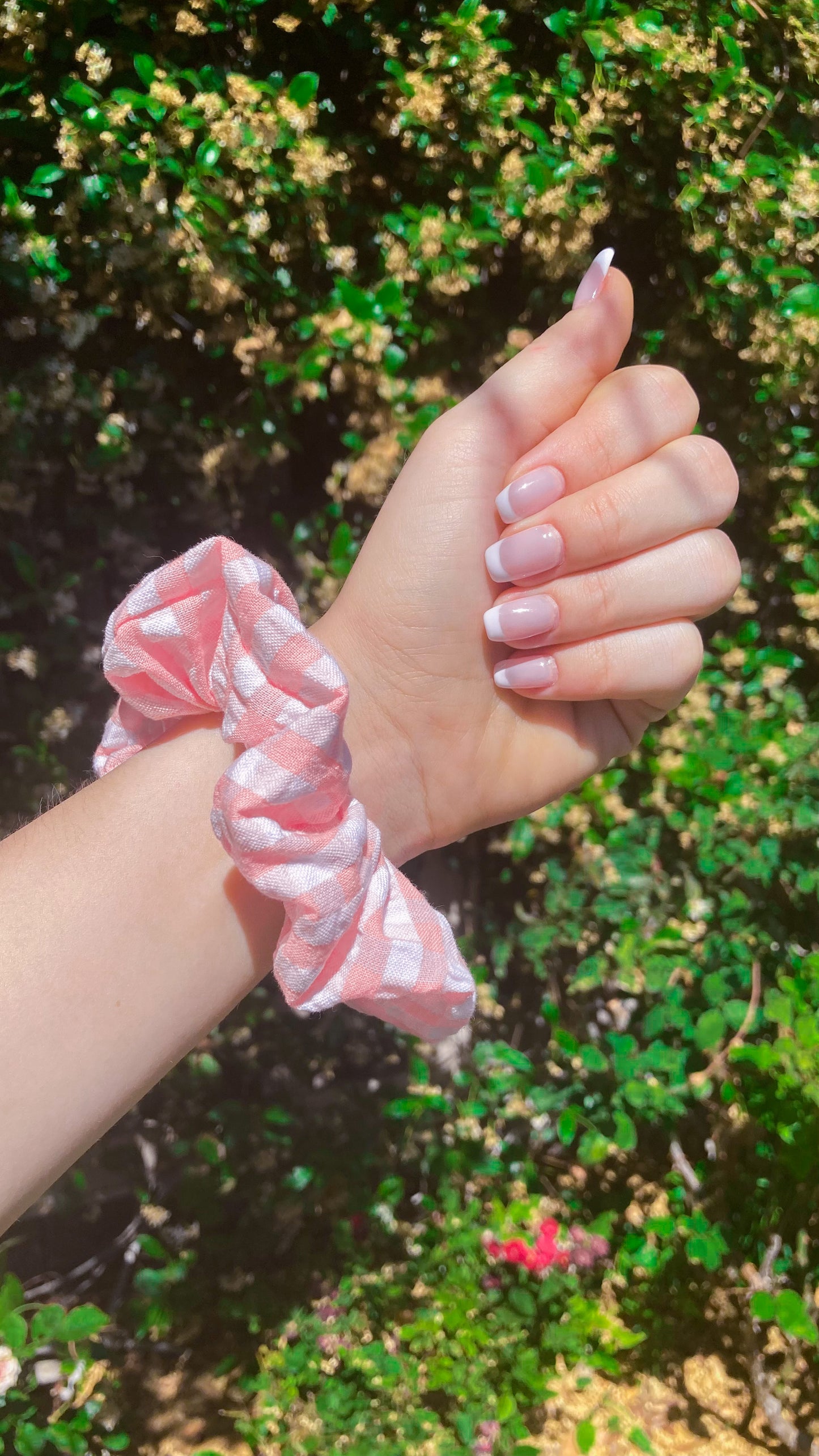 Pink Picnic Hair Scrunchie